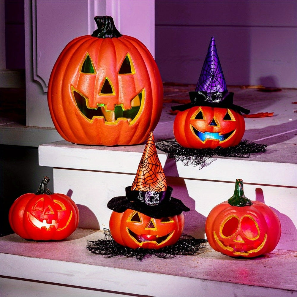 Citrouilles Lumineuses Halloween - Set de Lanternes LED