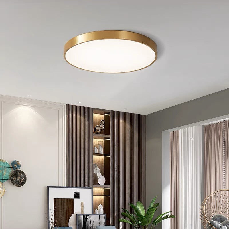 Plafonnier ultra-plat or