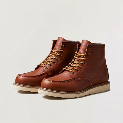 Bottines moc toe kaki, porté