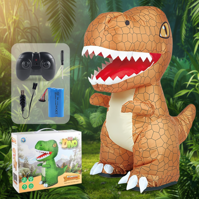 T-Rex gonflable radiocommandé marron