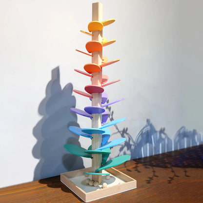 Tour sonore arc-en-ciel en bois, modèle Explorateur 71 cm