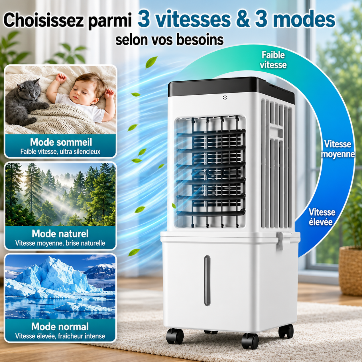 Climatiseur Portable Sans Fenêtre – Refroidissement Instantané pour Toute Pièce