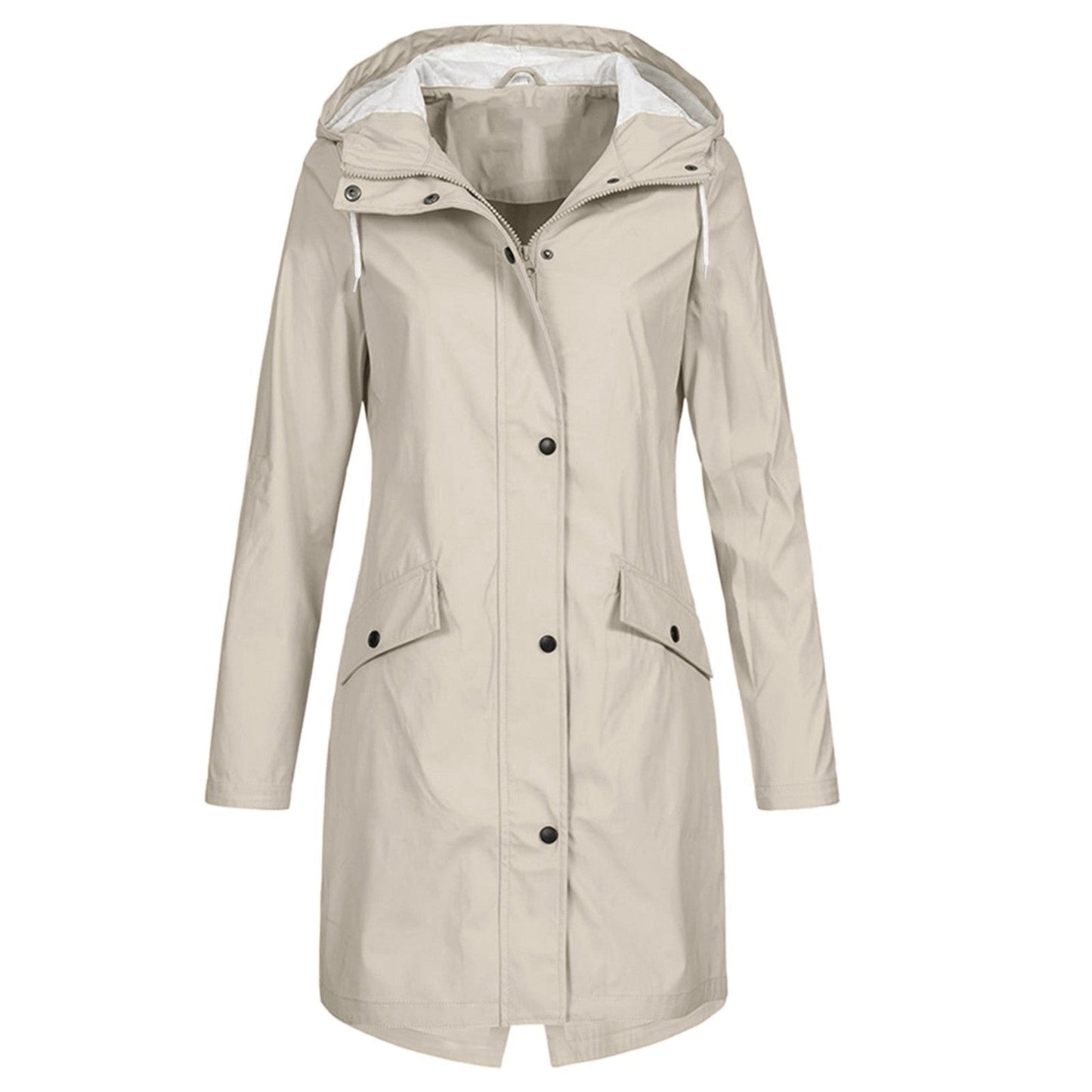 Imperméable femme capuche Beige