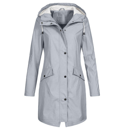 Imperméable femme capuche Gris