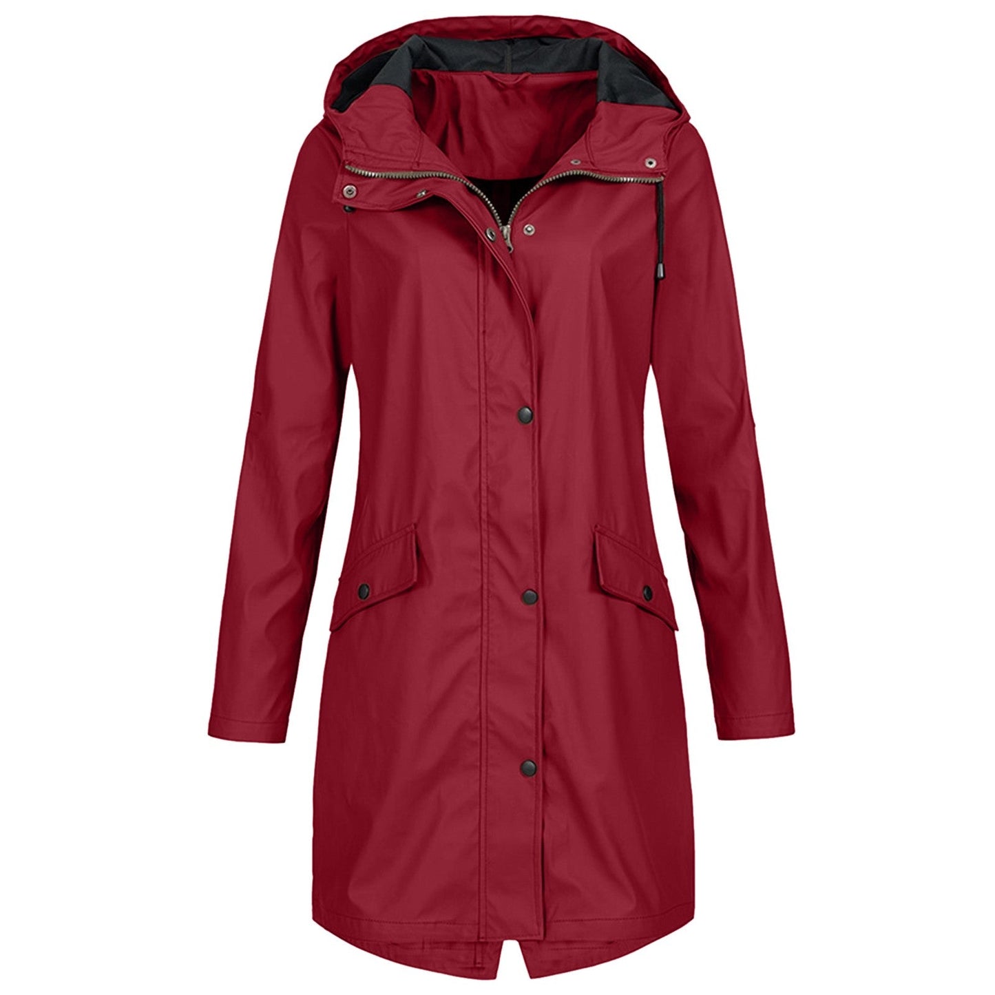 Imperméable femme capuche Rouge