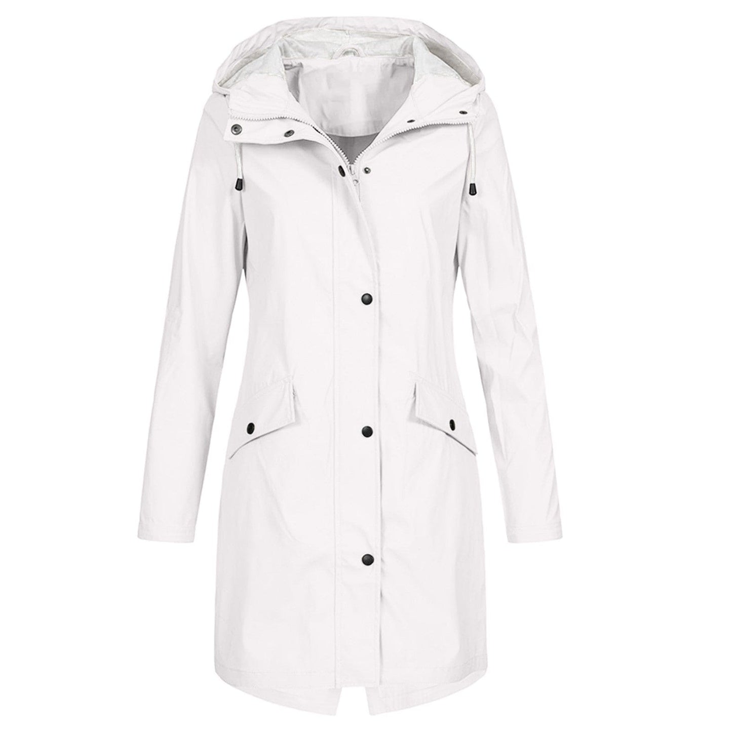 Imperméable femme capuche Blanc