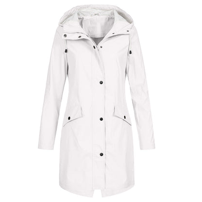 Imperméable femme capuche Blanc