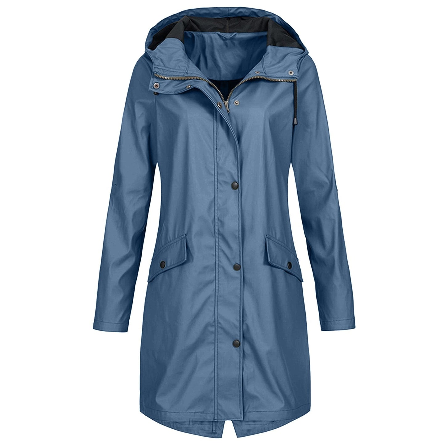 Imperméable femme capuche Bleu