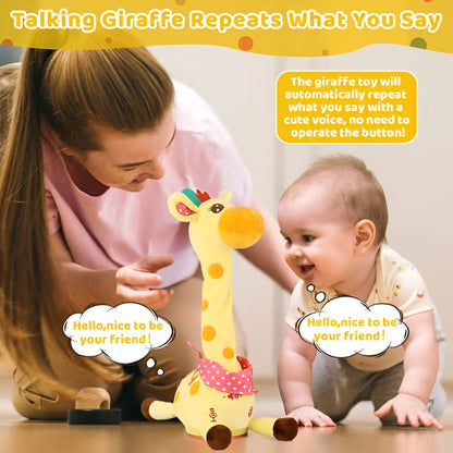 Girafe peluche chantante, fonction répétition vocale