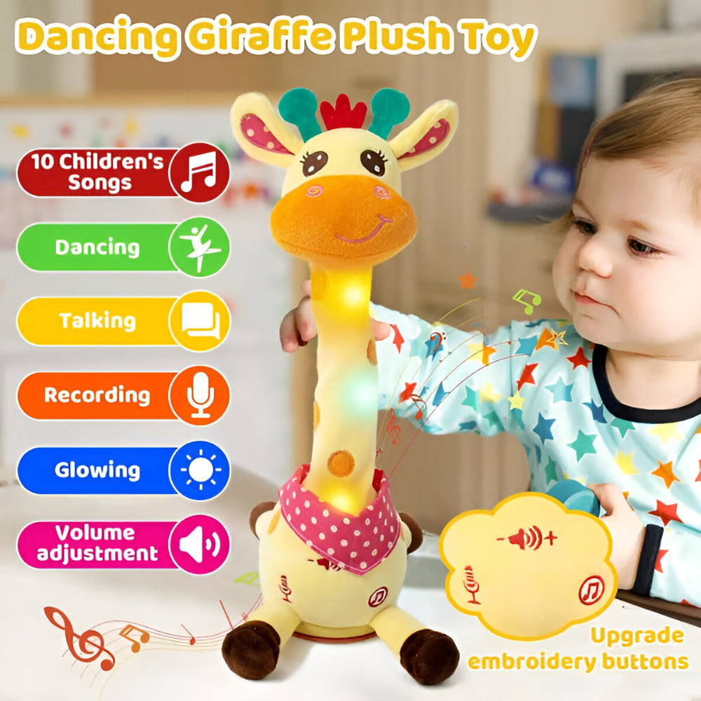 Girafe peluche chantante, fonction danse