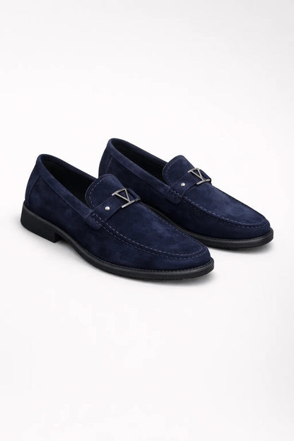 Mocassins homme à boucle Bleu marine