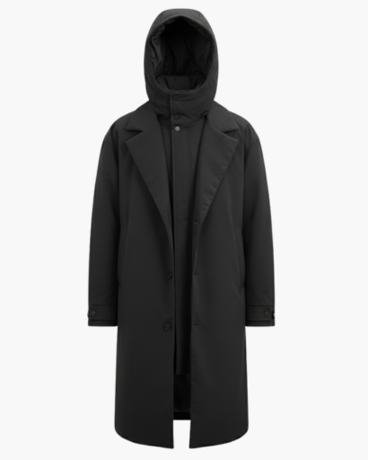 Manteau Long Homme Capuche