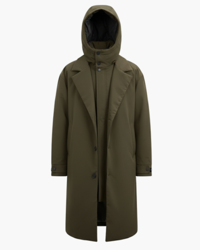 Manteau Long Homme Capuche