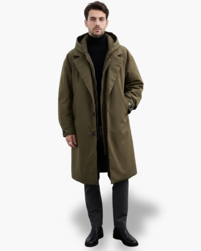 Manteau Long Homme Capuche