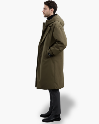 Manteau Long Homme Capuche