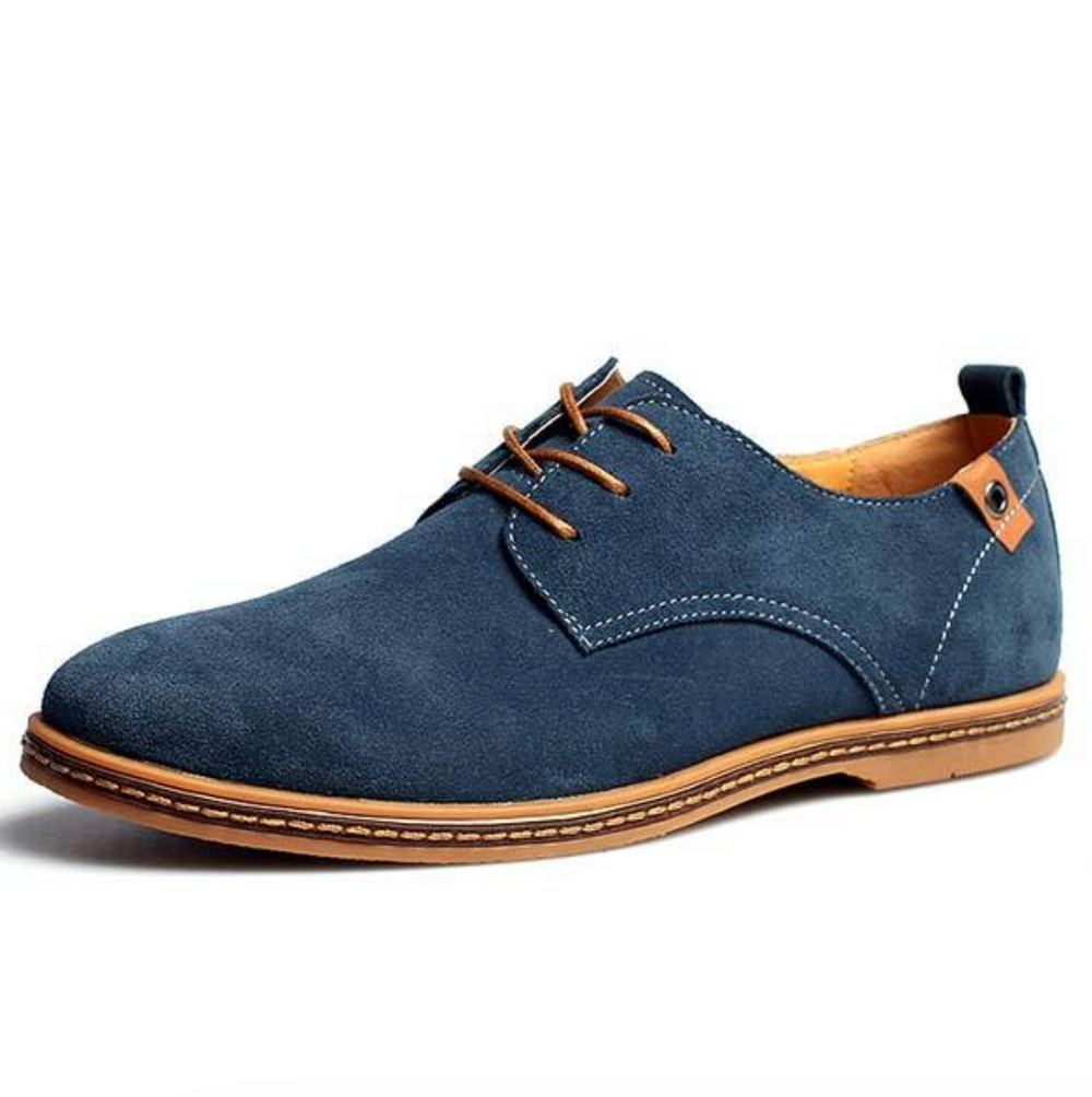 Derby homme suédine Bleu