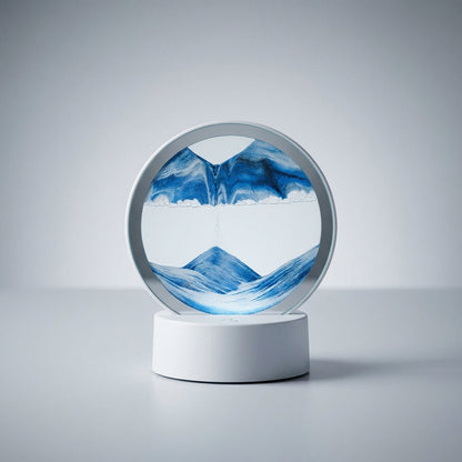 Lampe à sable circulaire Aqua Drift coloris noir