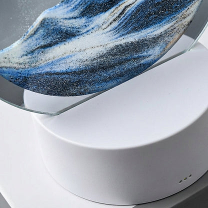 Lampe à sable circulaire Aqua Drift coloris rouge