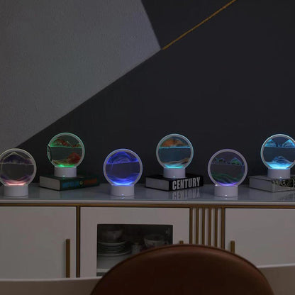Lampe à sable circulaire Aqua Drift coloris violet