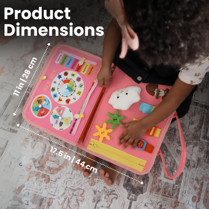 Dimensions de la planche d'activités Montessori