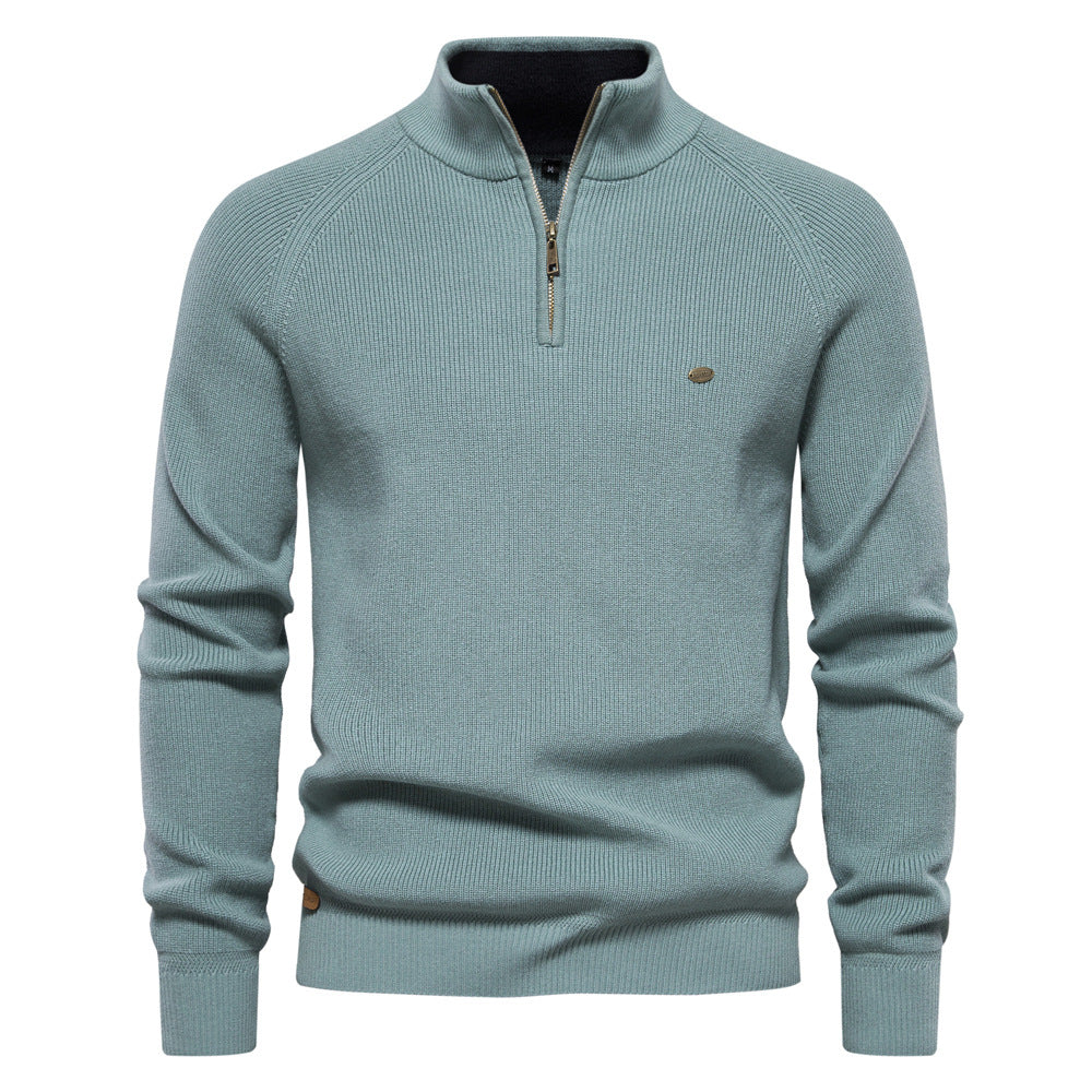 Pull automnal de luxe homme, coloris Vert