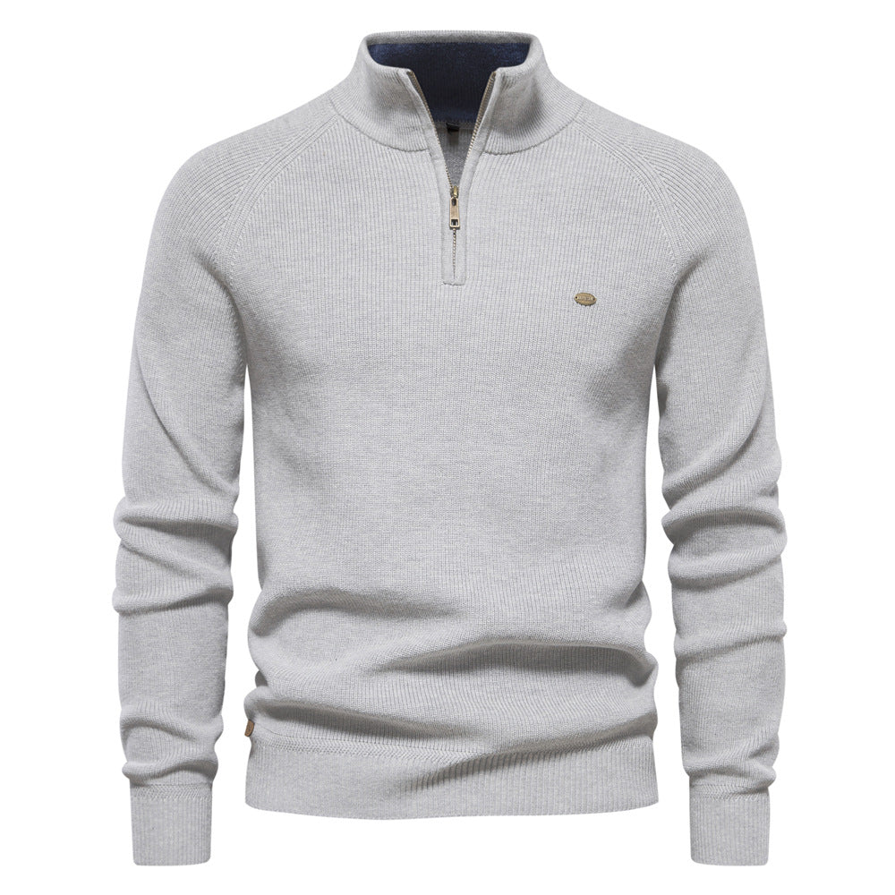 Pull automnal de luxe homme, coloris Gris