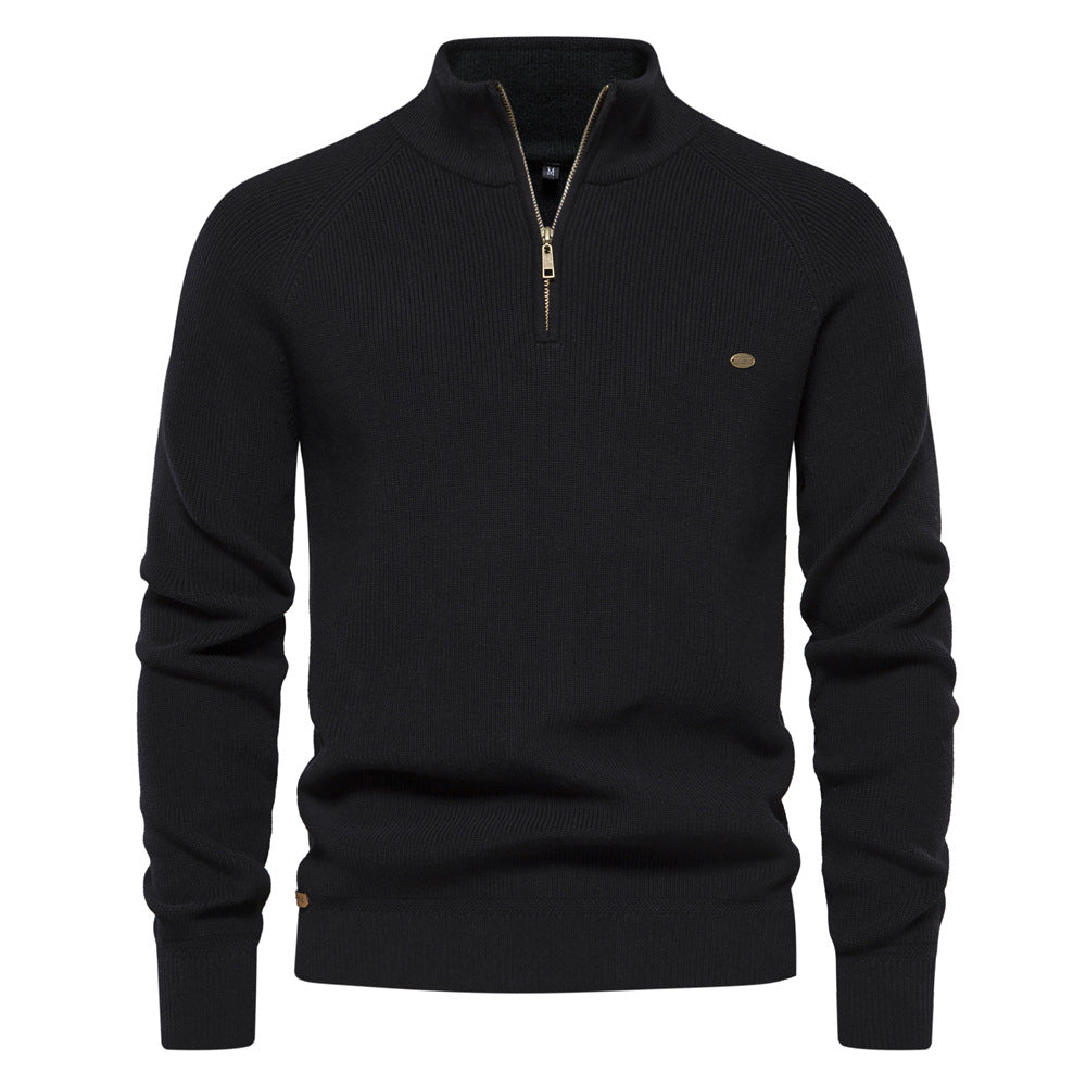 Pull automnal de luxe homme, coloris Noir