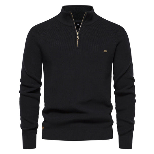Pull automnal de luxe homme, coloris Noir