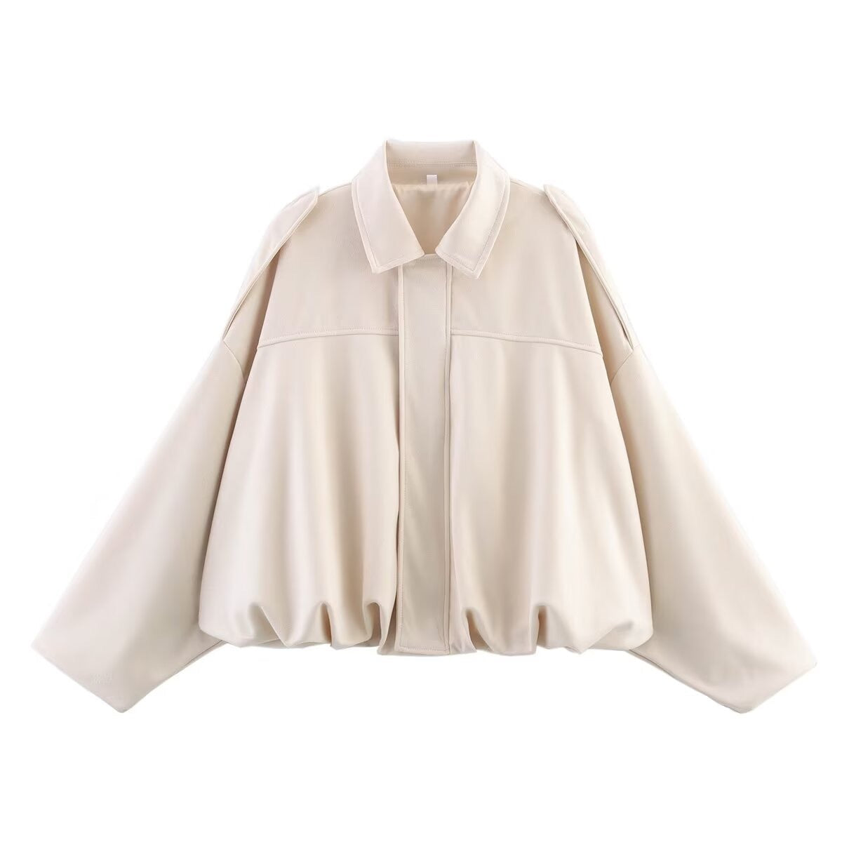Blouson bomber oversize Crème