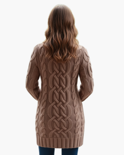 Robe Pull Col Roulé Femme Tricot Torsadé – Coupe Évasée & Chaleur | Style Chic Automne Hiver