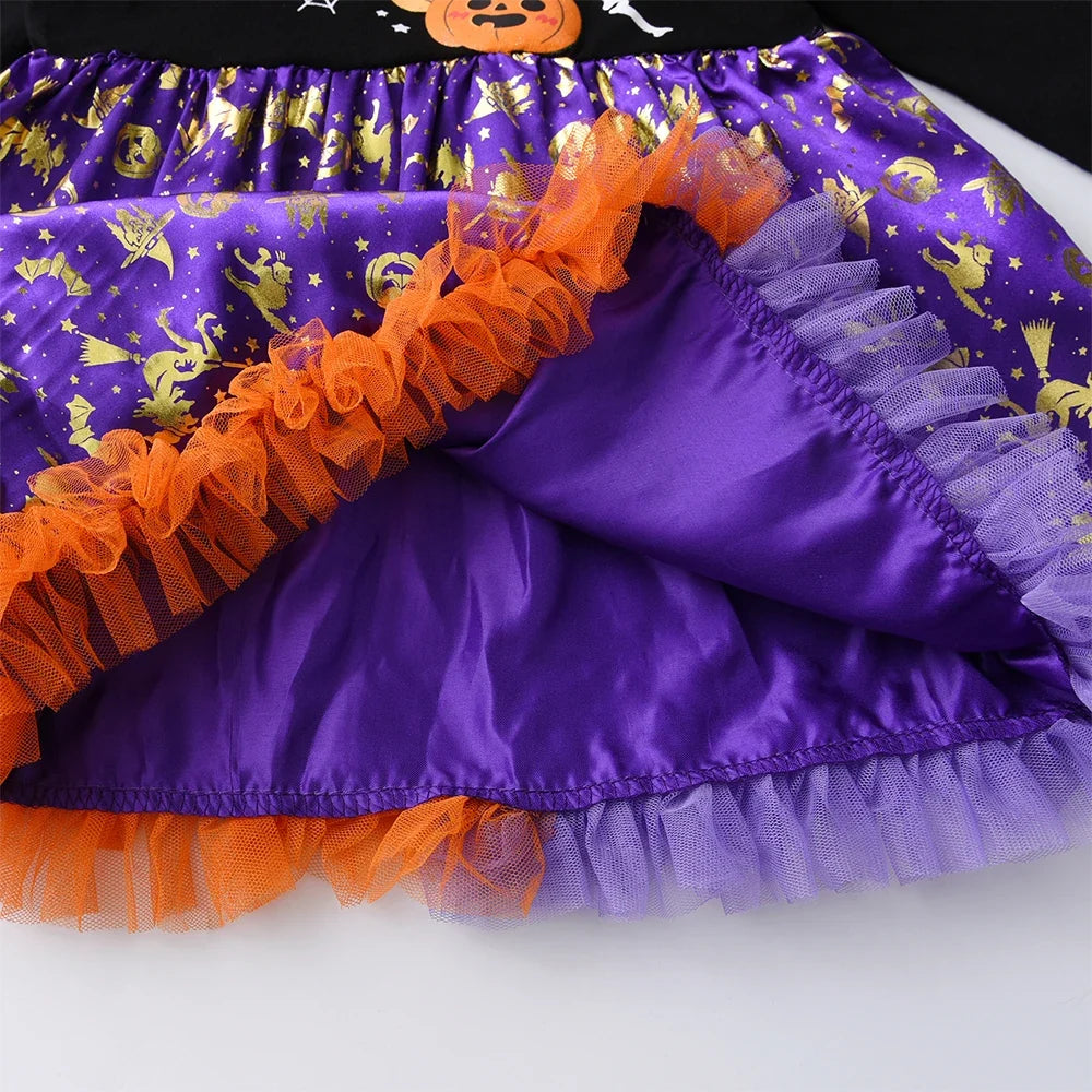 Guide des tailles de la robe Halloween squelette et citrouille