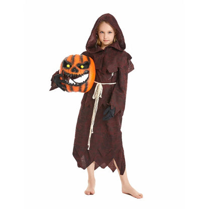 Enfant portant le déguisement d'épouvantail, version robe seule