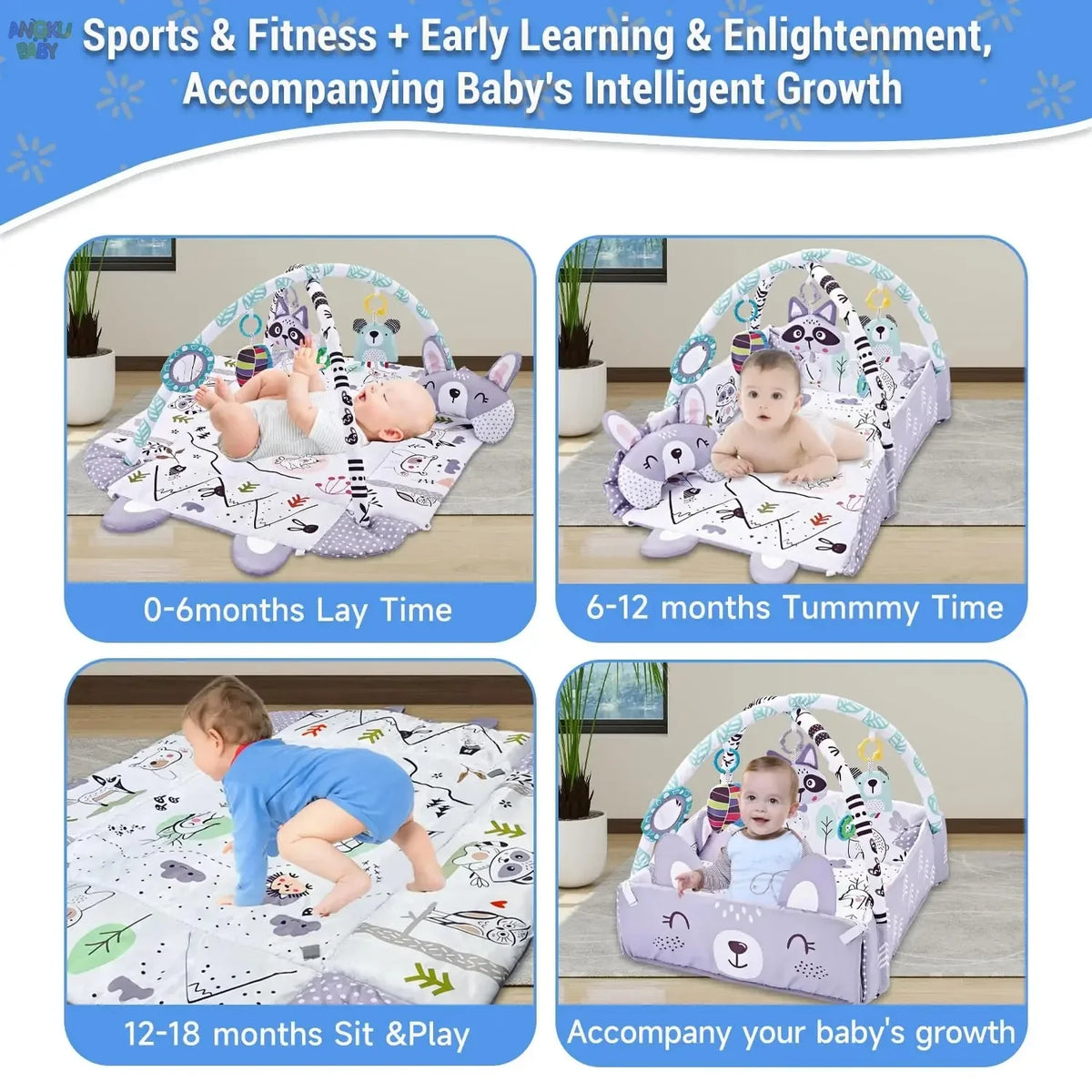 Le tapis évolue de la naissance à 18 mois