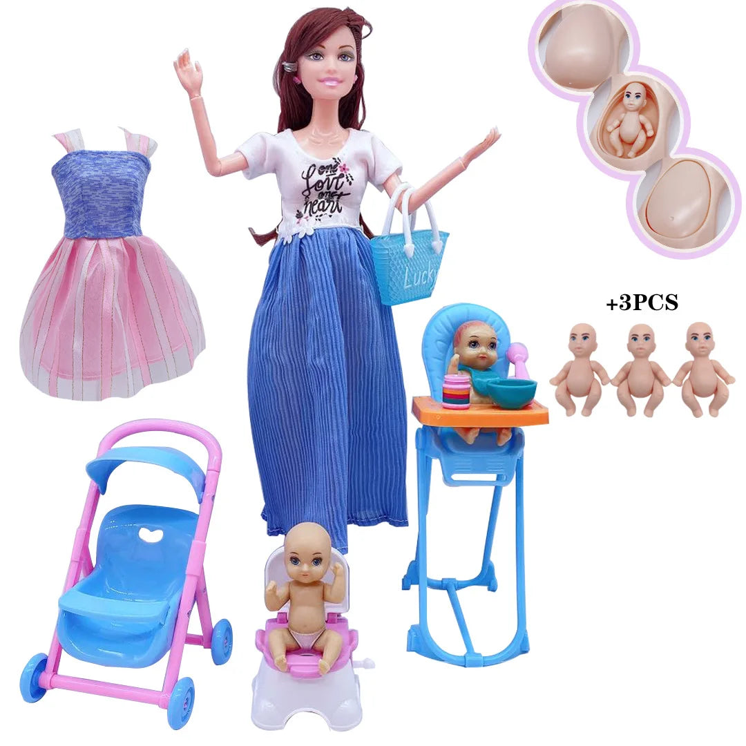 Coffret poupée enceinte - variante chambre bleue