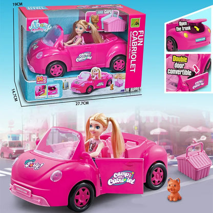 Figurine de chien incluse avec le coffret voiture