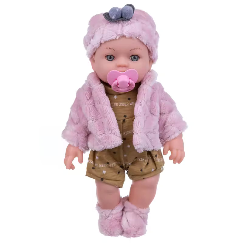 Poupée reborn 30 cm coloris Rose Peluche