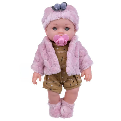 Poupée reborn 30 cm coloris Rose Peluche