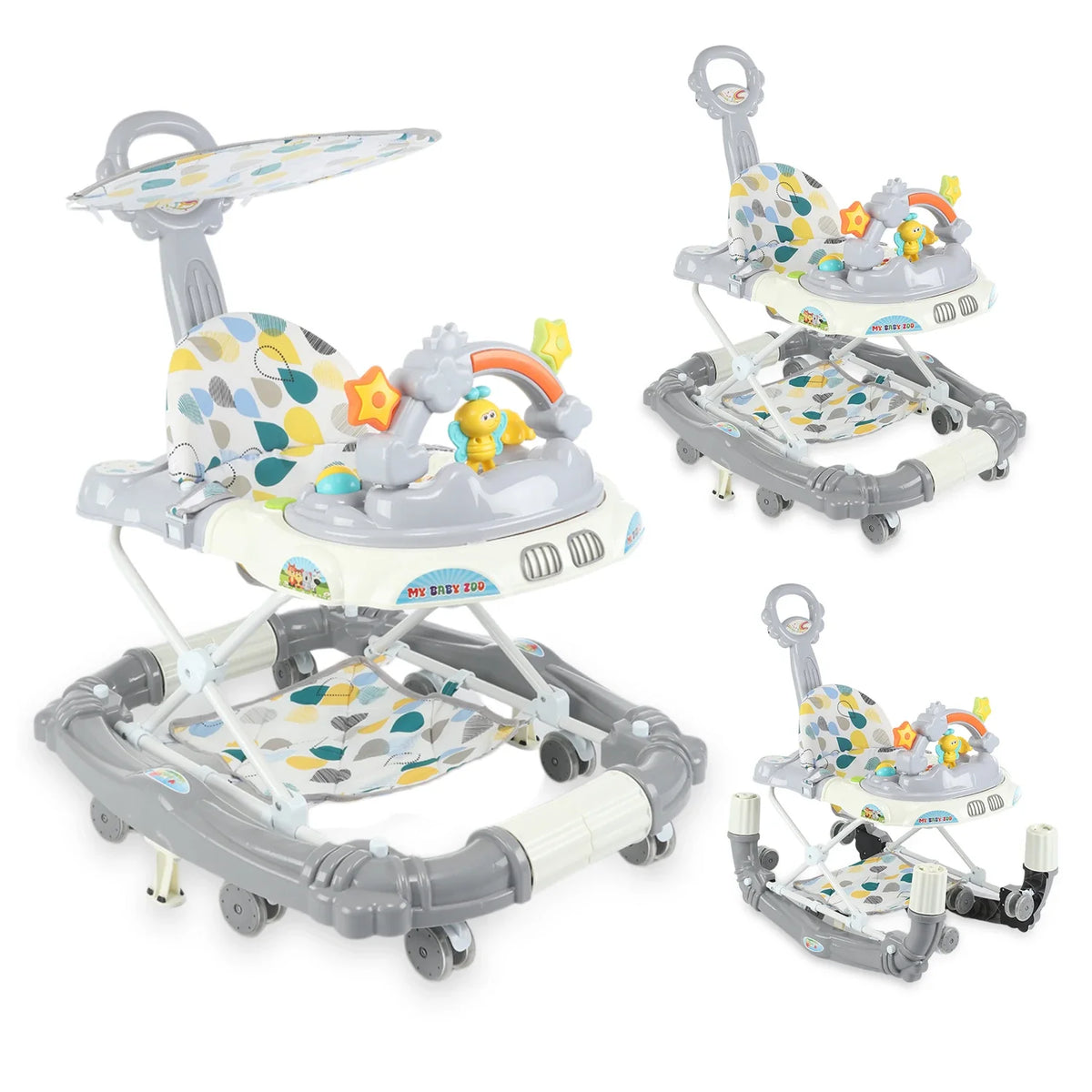 Trotteur bébé 2 en 1 - coloris Gris