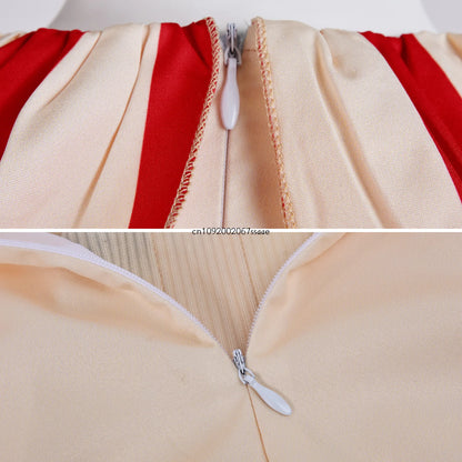 Costume clown vintage, détail de la fermeture éclair dos