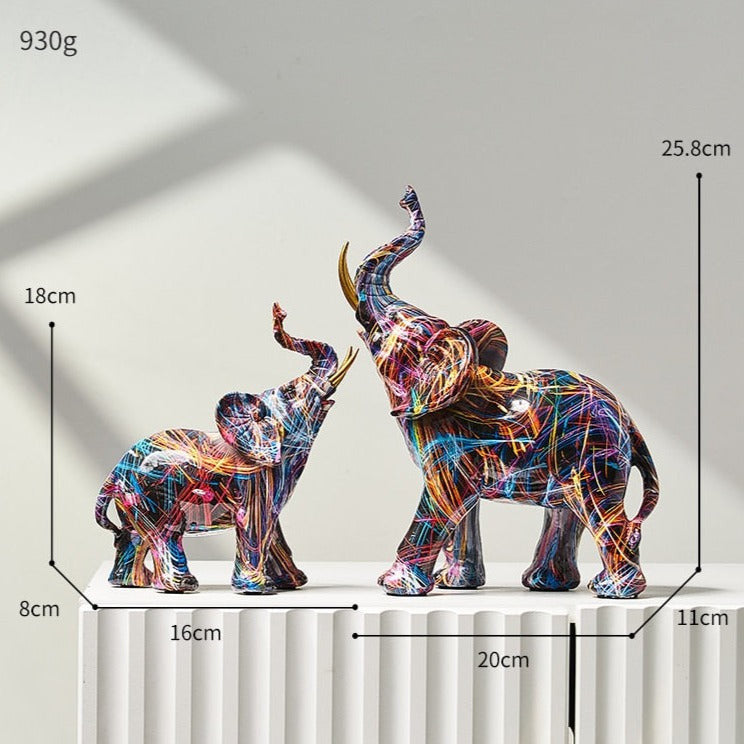 Statue éléphant Nordic Set
