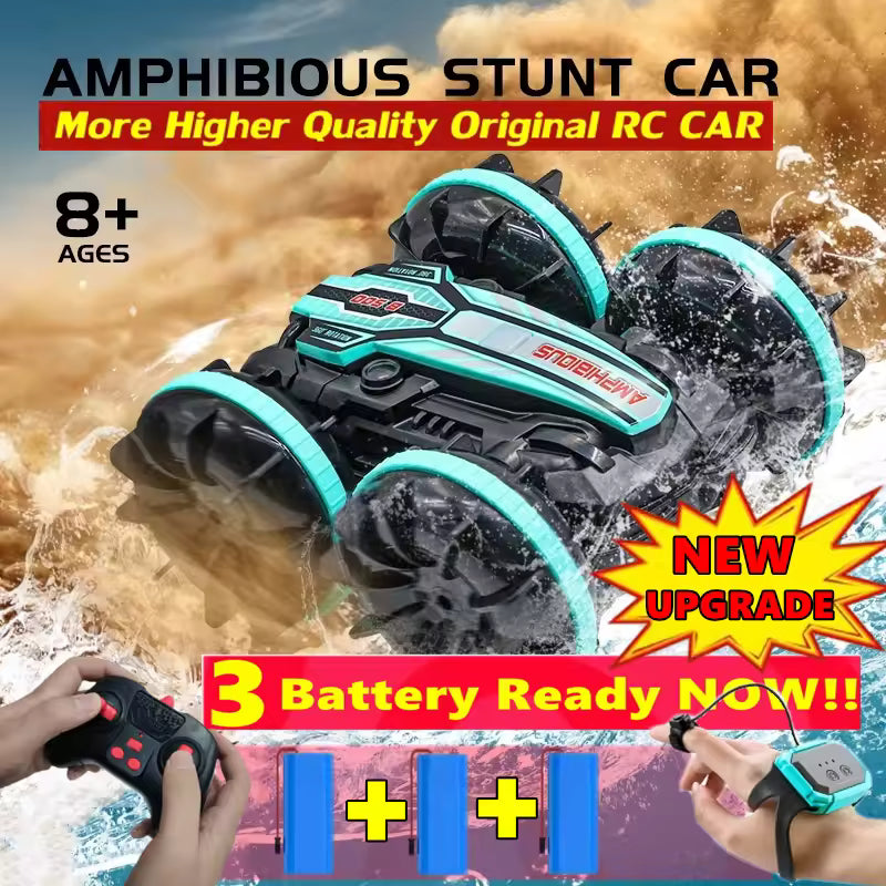 Voiture cascadeuse RC amphibie, vue principale