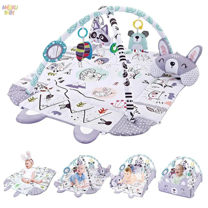 Tapis d'éveil 4-en-1 pliable avec ses jouets