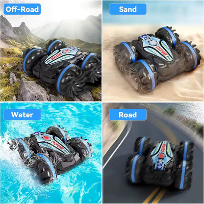 Voiture cascadeuse RC amphibie, dans son emballage