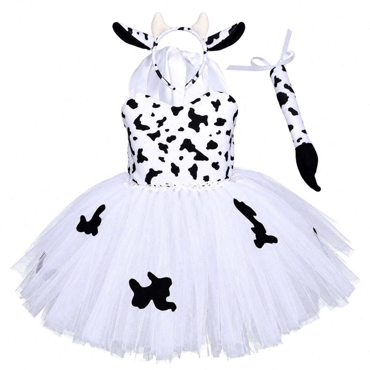 Déguisement tutu motif léopard avec serre-tête à oreilles pour fille