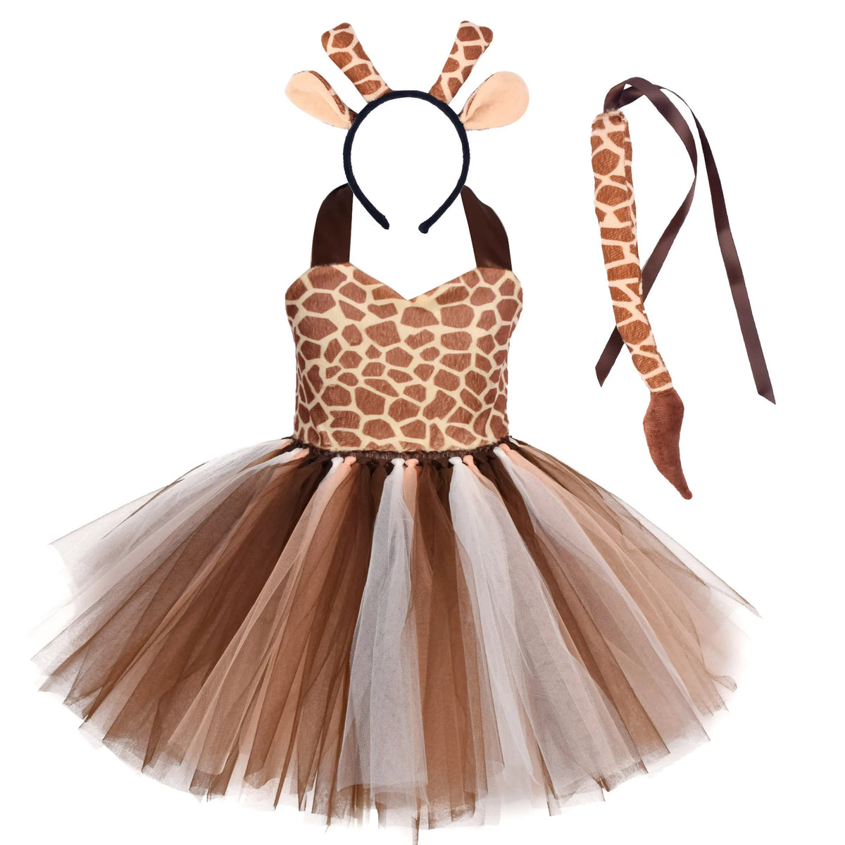 Robe tutu déguisement zèbre noir et blanc pour enfant