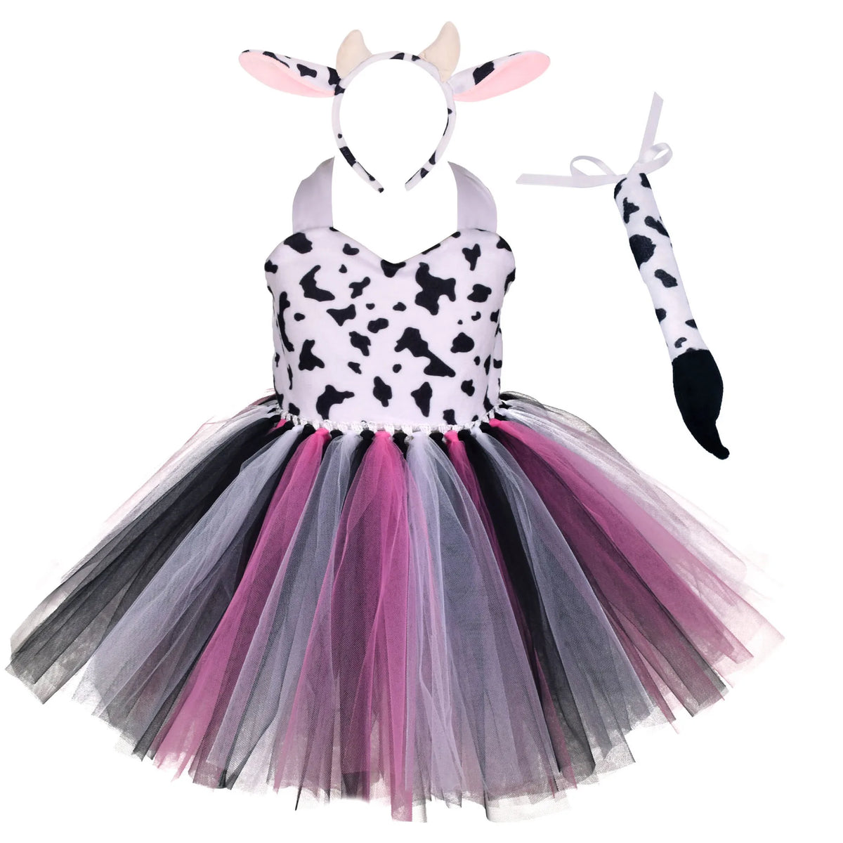 Costume tutu rayures tigre orange pour fille, jeu de rôle