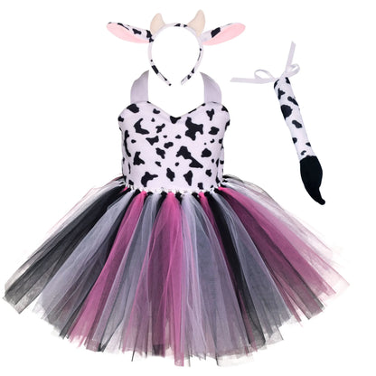 Costume tutu rayures tigre orange pour fille, jeu de rôle