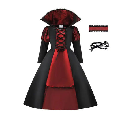Robe mariée vampire avec serre-tête assorti