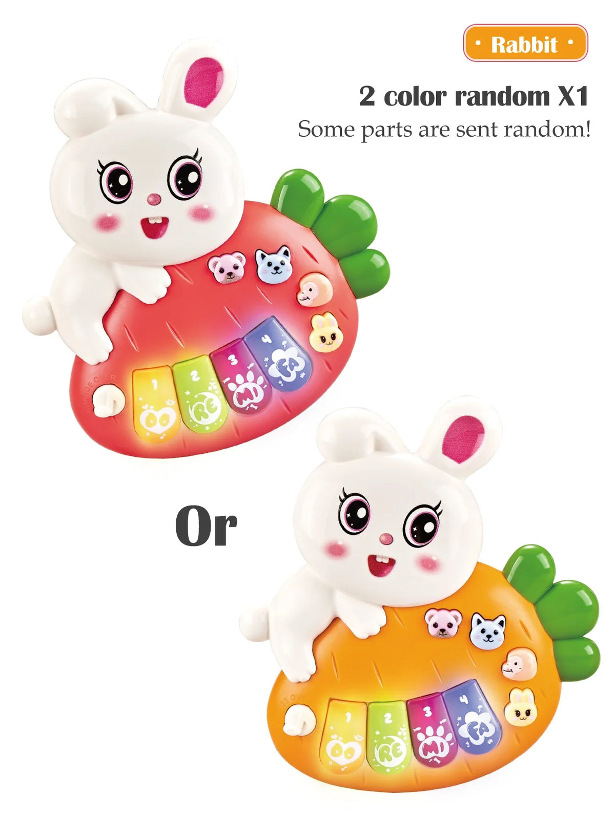 Piano musical lapin lumineux pour enfants