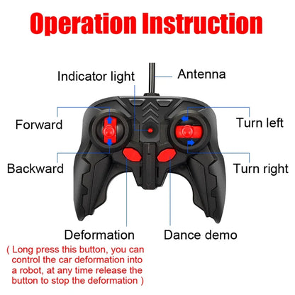 Instructions d'utilisation de la voiture RC transformable